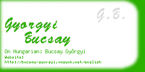gyorgyi bucsay business card