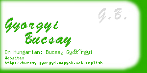 gyorgyi bucsay business card